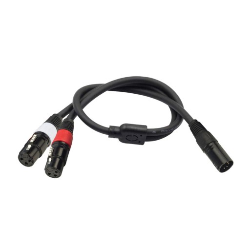 XLR 5Pin Male to Dual 3Pin Female