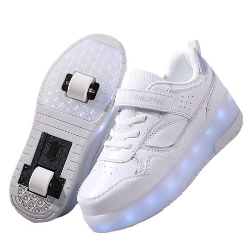 NOWY SWIECACE BUTOROLKI BUTY Z ROLKAMI LED ROLKI WROTKI R.29-40