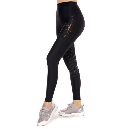 Legginsy do jazdy konnej letnie Elite czarne EQST M