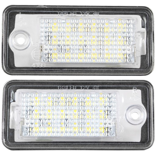 LAMPKI LED PODŚWIETLENIE REJESTRACJI Audi A6 C6 S6