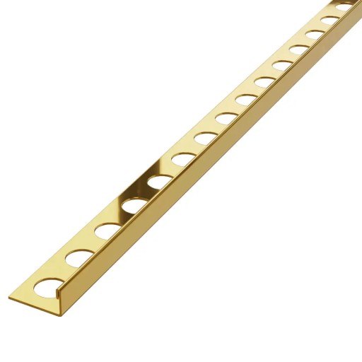 Listwa L ozdobna stalowa kolor złoty polerowany 12,5 mm