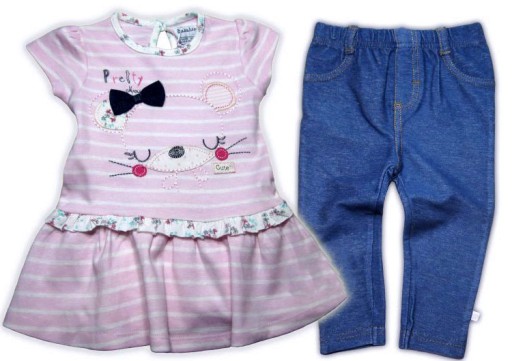 Komplet TUNIKA +Legginsy a'la JEANSY 2-pak * 68