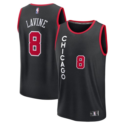Czarna koszulka Zach LaVine Chicago Bulls Fast Break – edycja miejska, XL