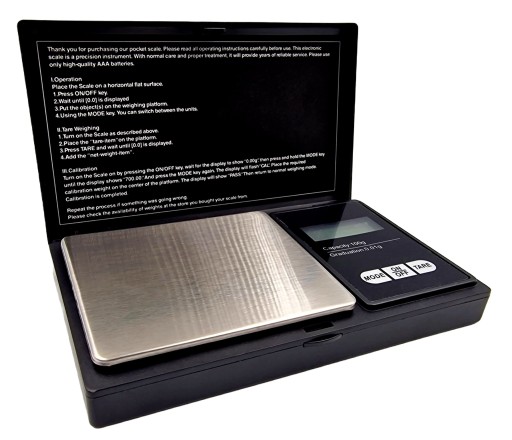 Waga jubilerska elektroniczna do ziół, suszu CBD 100g x 0,01g