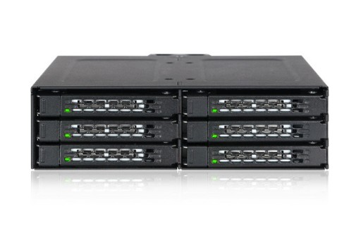 Metalowa 6-kieszeniowa 2,5-calowa obudowa SATA HDD i SSD do wnęki 5,25