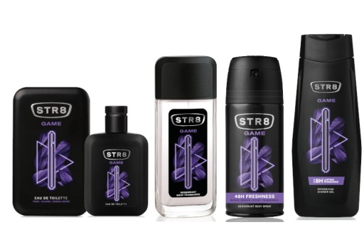 STR8 GAME ZESTAW 4cz EDT50ml + DNS85ml + SPRAY150ml + ŻEL400ml