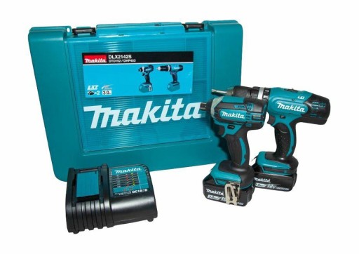 MAKITA ZESTAW COMBO 18V DLX2142 Wkrętarka DHP453 + Zakrętarka DTD152 2x3Ah
