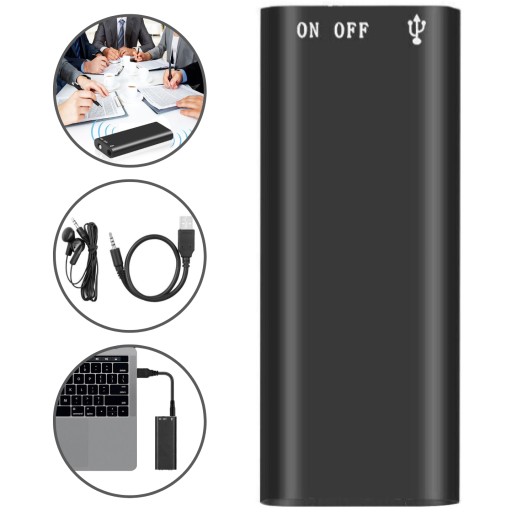 DYKTAFON szpiegowski 2w1 MINI 8GB podsłuch słuchawki + MP3
