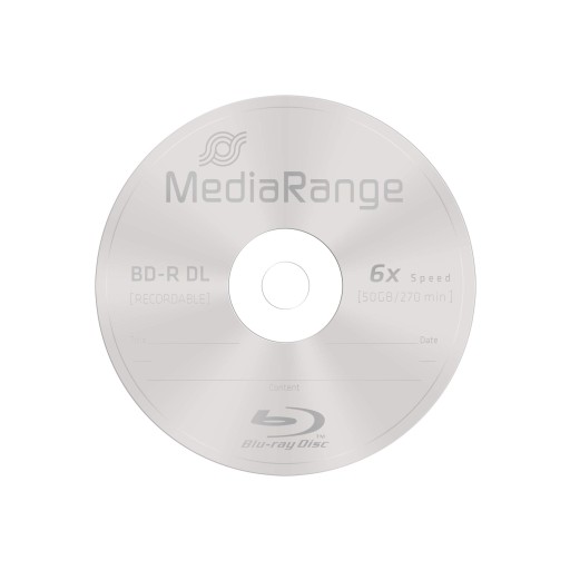 MediaRange BD-R Dual Layer 50 Gb 6-krotna