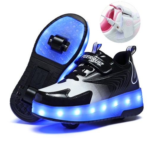 NOWY MODNA SWIECACE BUTOROLKI BUTY Z ROLKAMI LED ROLKI WROTKI