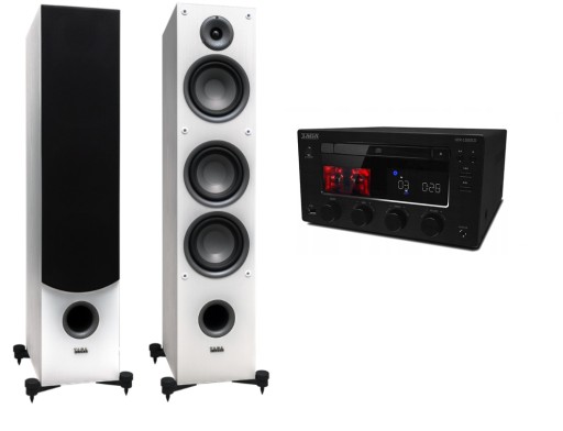 Taga HTR-1000CD + Taga Harmony TAV-607F - białe