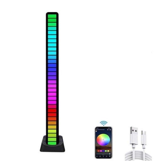 LAMPKA KOLUMNA LED Smart Desk RGB APP BT USB GAME