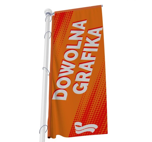 Mocna Flaga reklamowa firmowa 250x100cm + PROJEKT
