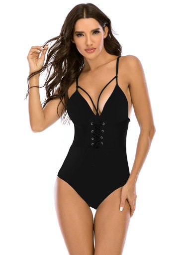 STRÓJ KOSTIUM KĄPIELOWY MONOKINI PUSH UP L