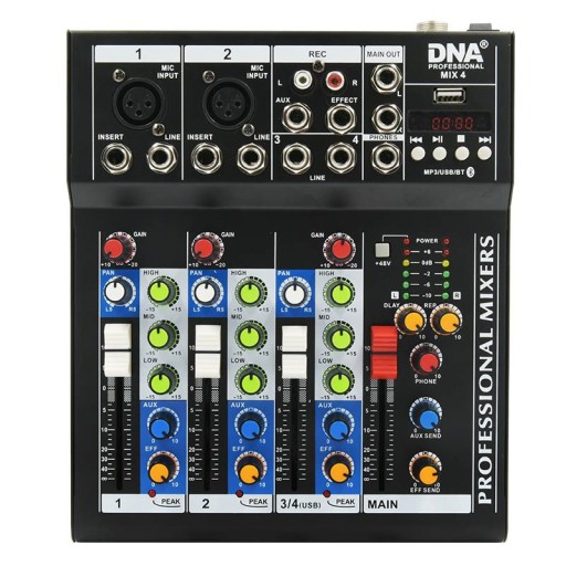 DNA MIX 4 mikser audio USB MP3 Bluetooth analog