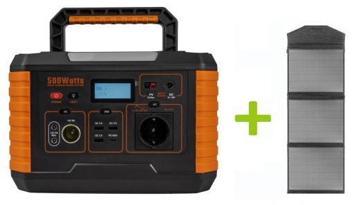Przenośna elektrownia 500W+100W Panel słoneczny