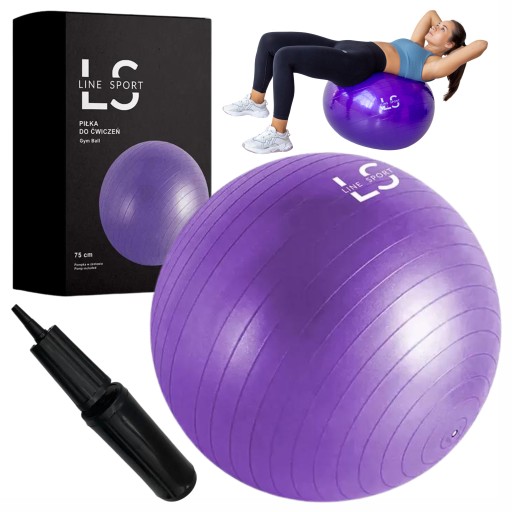 PIŁKA REHABILITACYJNA GIMNASTYCZNA KLASYCZNA 75CM FITNESS PILATES LINESPORT