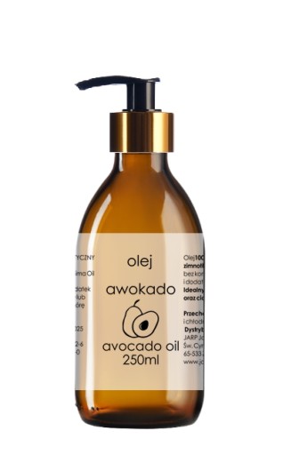 Naturalny olej AWOKADO avocado 250ml nawilża odżywia