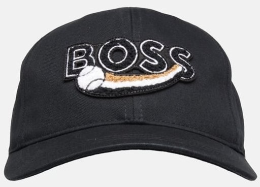 czapka z daszkiem HUGO BOSS męska czarna bejsbolówka kaszkiet