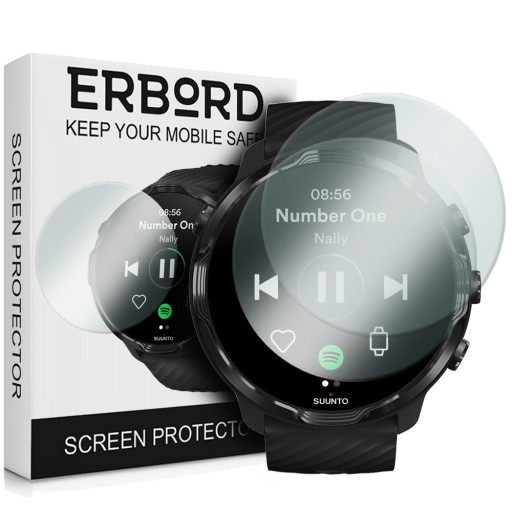 2x SZKŁO HARTOWANE ERBORD DO SUUNTO 7, SZYBKA + ZESTAW INSTALACYJNY