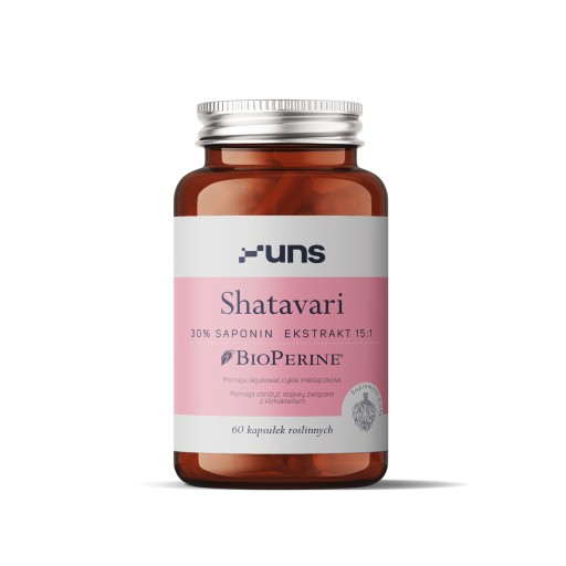 UNS SHATAVARI 530 mg dla kobiet + BIOPERINE, PSM
