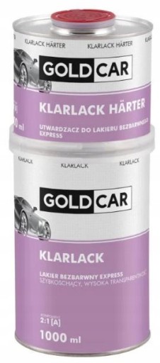 Lakier bezbarwny GOLDCAR Express 2:1 z utwardzaczem kpl. 1,5l