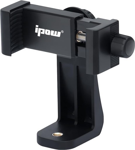 Adapter makro Ipow do statywu do zdjęć telefonem czarny