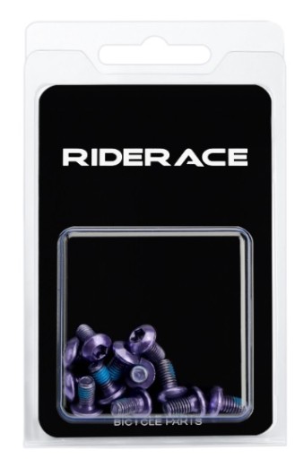 Śruby do tarczy hamulcowej RIDERACE 6szt FIOLETOWE