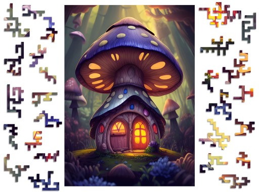 Puzzle Drewniane Na skraju Zaczarowanego Lasu A3
