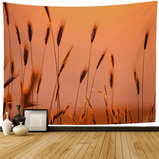 150*100cm Gobelin Naturalny krajobraz jesienny sezon żniwa pole pszeni