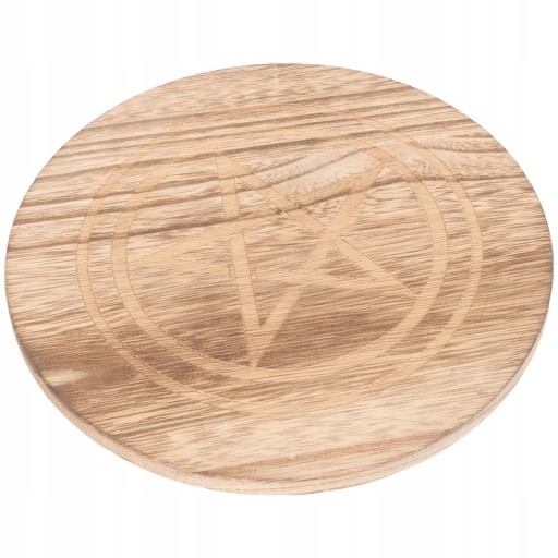 Dekoracyjna astrologia Pentagram taca z drewna