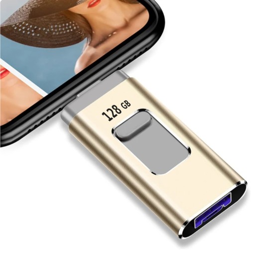 Pendrive 128GB 4w1 USB 3.0, iPhone, Android/Micro USB/TYP C, Windows, OTG