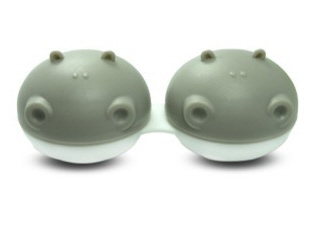 Pojemnik na soczewki Qcase 3D - Hipopotam