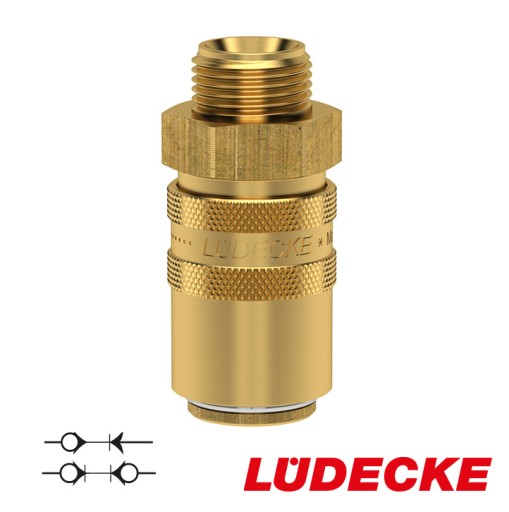 Szybkozłączka regulacja temperatury z zaworem DN 9 LUDECKE GZ G 3/8
