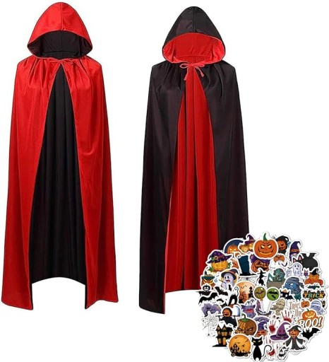 PŁASZCZ WAMPIRA NA HALLOWEEN DWUSTRONNY