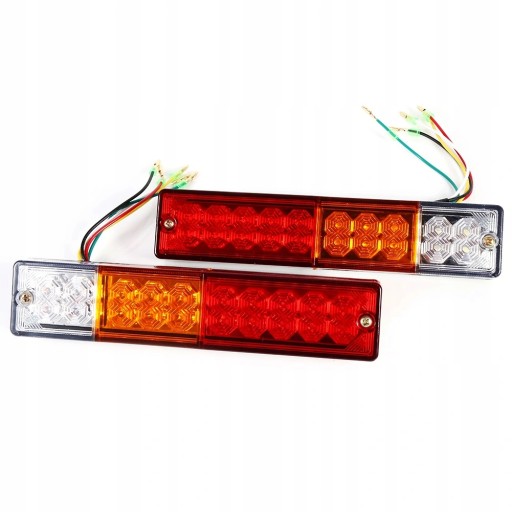 2szt. ZESTAW LAMP ŚWIATEŁ LED DO PRZYCZEPKI 12V