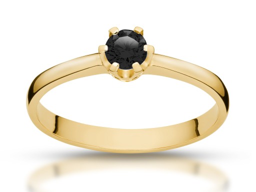 Pierścionek zaręczynowy Black 0,30ct certyfikat