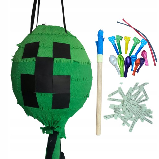 Zestaw PINIATA MINECRAFT klocki + kij + gratisy!