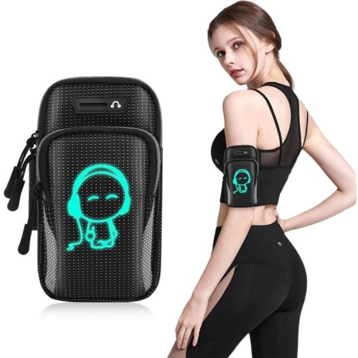 NOWY JOGGINGU SWISSTEN ETUI NA RAMIĘ TELEFON OPASKA DO BIEGANIA Świecąca