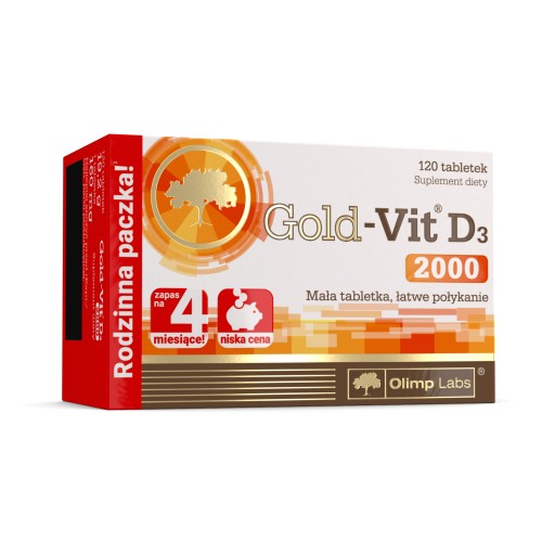 OLIMP GOLD-VIT D3 2000 WITAMINA D 120tab RODZINNA