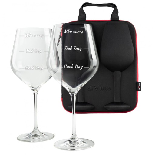 2 KIELISZKI NA WINO XXL + ETUI NA KIELISZKI W ZESTAWIE DLA PARY 860ML
