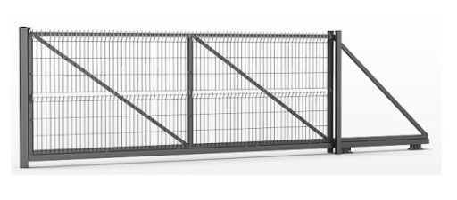 Przesuwna brama przesuwana panelowa przemysłowa 3x1,17m