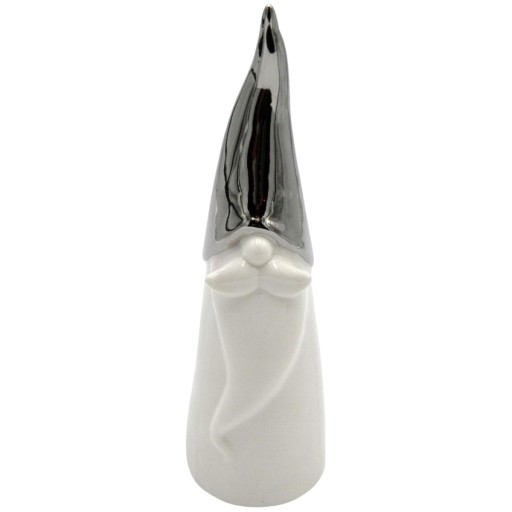 OZDOBA ŚWIATECZNA PORCELANOWA FIGURKA MIKOŁAJ GNOM SKRZAT 17CM