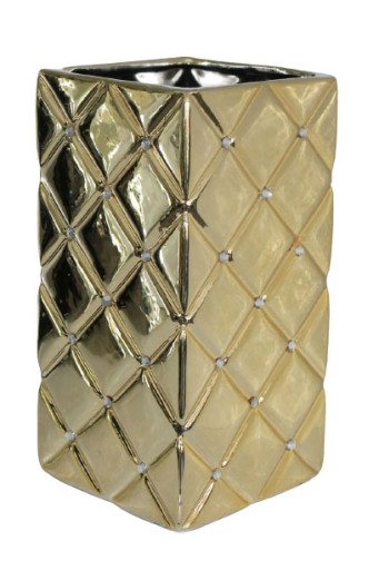 Wazon złoty gold glamour ceramika H26 DEcodomi