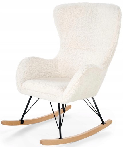 LIBERTO 2 fotel BUJANY KREM0WY TKANINA/DREWNO