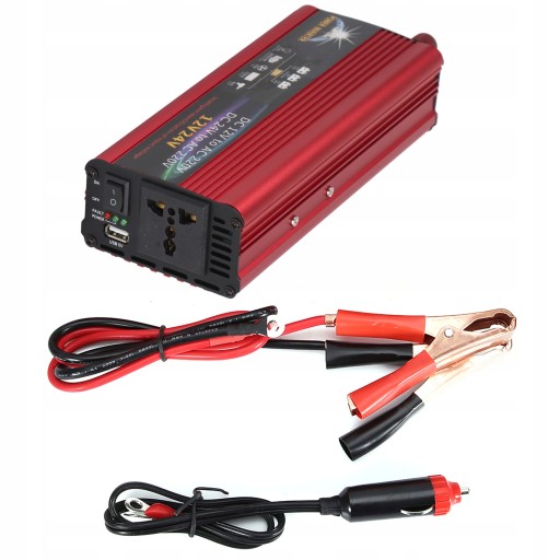 PRZETWORNICA SAMOCHODOWA INWERTER 12V 24V 1000W