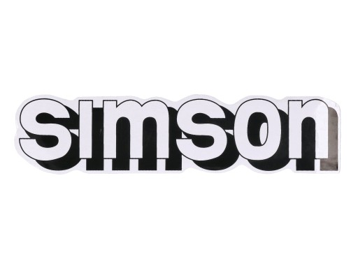 Naklejka zbiornika Simson biało czarna Simson S51