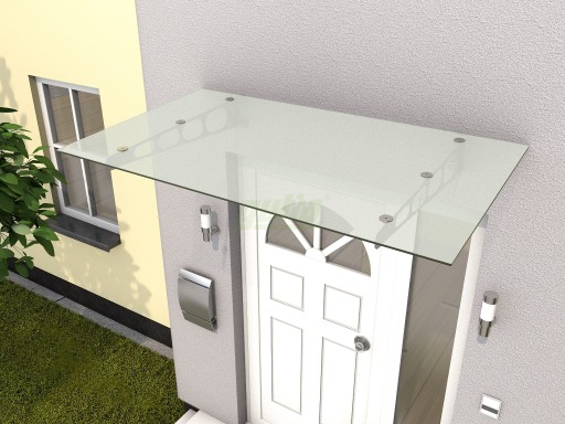 Daszek szklany szkło laminowane mrożone 160 x 90