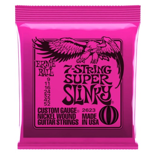 ERNIE BALL EB 2623 SLINKY NICKEL struny do gitary elektrycznej 7-mio struno