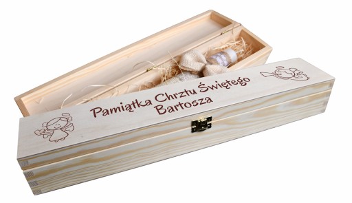PUDEŁKO NA ŚWIECE CHRZEST grawer imię PAMIĄTKA